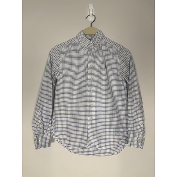 Ralph Lauren Other - Ralph Lauren Boys Blue White Button Down Shirt Size 8 Cotton